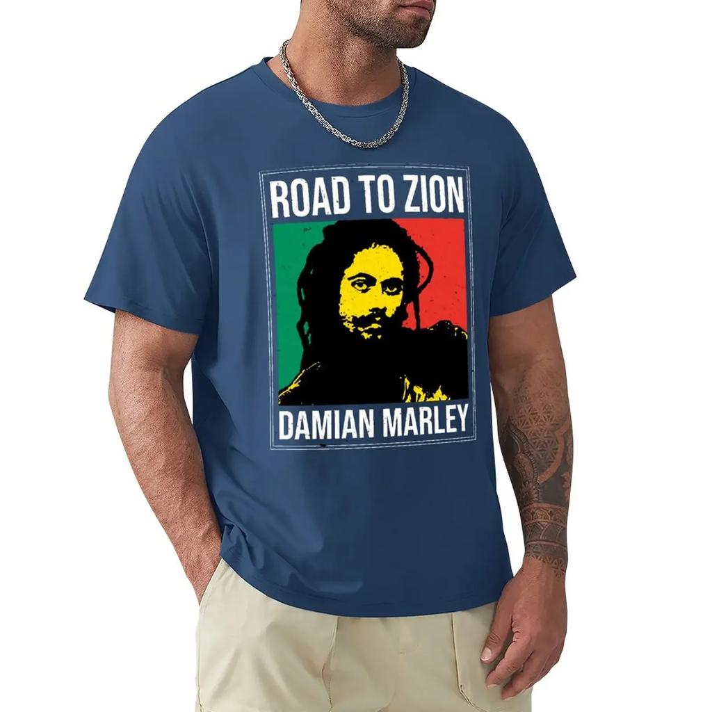 Road To Zion - Damian Marley T-Shirt Quick-drying New Edition Mens Graphic T-shirts Hip Hop