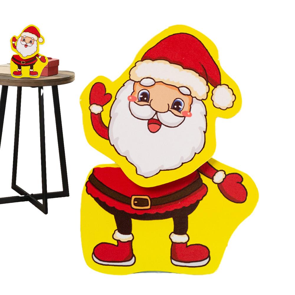 Santa Claus Tabletop Decorations Christmas Figurines Shelf Decorations Desk Decor Tabletop Decorative Collectible Santa Sign For