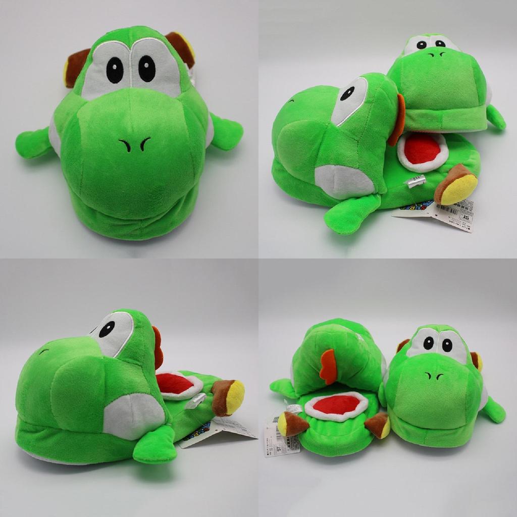 Útulné a pohodlné plyšové pantofle s motivem Yoshiho z Nintendo Super Mario Bros. pro dospělé