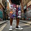 Pantaloncini casual da uomo con coulisse, colorati, al ginocchio, con tasche multiple