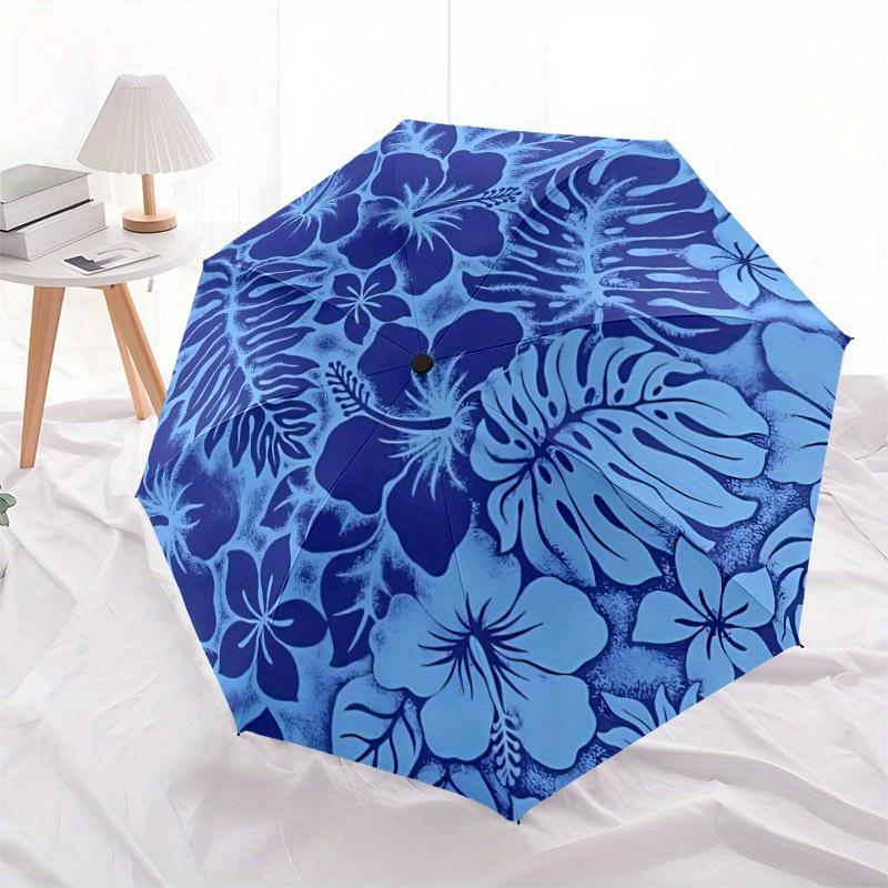 1pc Floral Pattern Automatic Open/Close Umbrella with One Touch Button,, Windproof Design   Lightweight Portable Umbrella for Women & Men6120