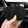 FCM5   2Pcs Carbon Fiber Texture Car Water Cup Coasters Anti-Slip Waterproof For Mercedes Benz C E S Class GLC GLB GLE GLS W212 sticker