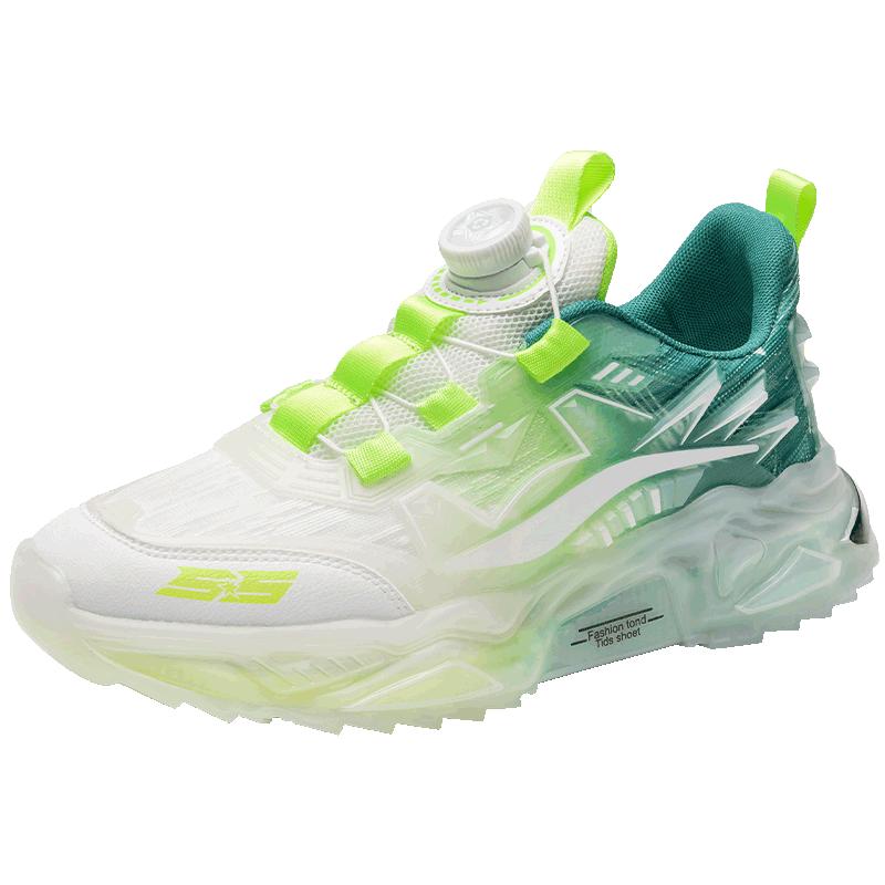 Модная мужская спортивная обувь с дышащей сеткой Cool Mecha Shoe для баскетбола на открытом воздухе Модные легкие нескользящие повседневные кроссовки с поворотной пряжкой 36 зелёный 5375₽