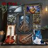 Guitar Art Collage 2D Flat Pattern Flannel Blanket, High Quality All Seasons, Home Decor, Warmth and Comfort, Perfect for Christmas Gifts.