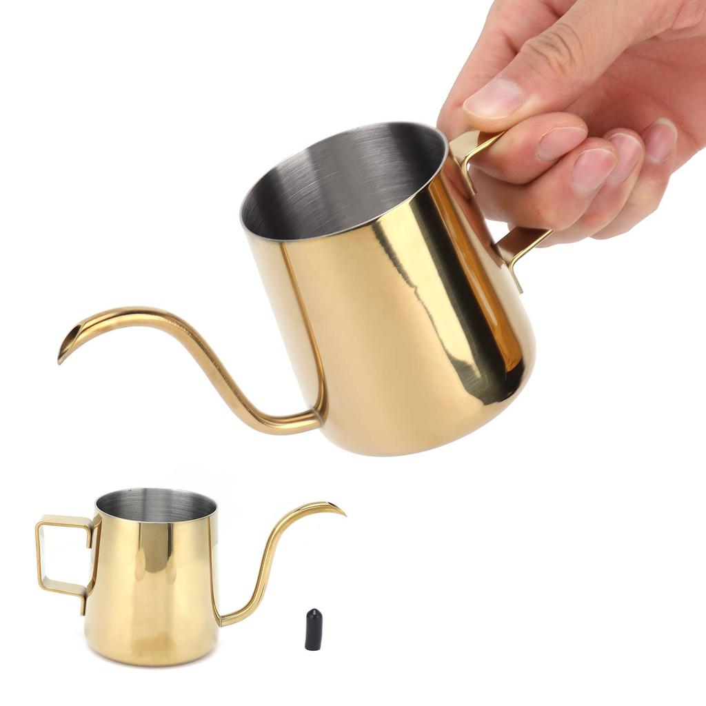 240ml 304 Stainless Steel Slender Pot   Manual Coffee Kettle for Home Restaurant