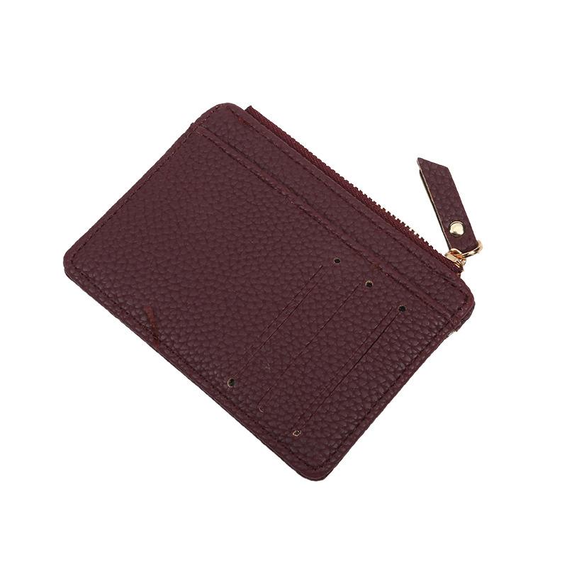 Wallet Mini PU Leather Card Holders Card Slots Purse Small Men Wallet Women Zipper Coin Pocket Ultra Thin Wallet Cardholder