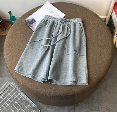 Summer Sports Shorts Casual Student High Waist Medium Pants Running Loose Wide Leg Cropped Pants