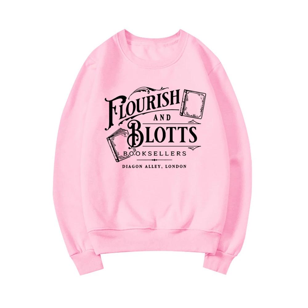 Mikina Crewneck Wizard Book Shop Mikina s kapucí pro knihomola Mikiny Flourish and Blotts Svetr pro kouzelnickou školu Knižní pulovry Top