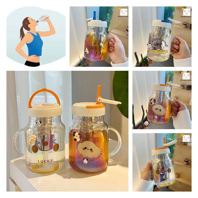 Stilvolle und langlebige Glastasse für Frauen, hohe Temperaturbeständigkeit, Tee-Trennung, Griff inklusive