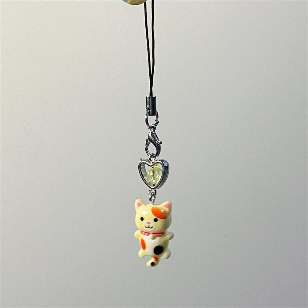 Bag Decor Cat Pendant Cat Phone Strap Cellphone Chain Anti Lost Y2K Phone Charm Keychain Key Ring Phone Lanyard Jewelry Gift