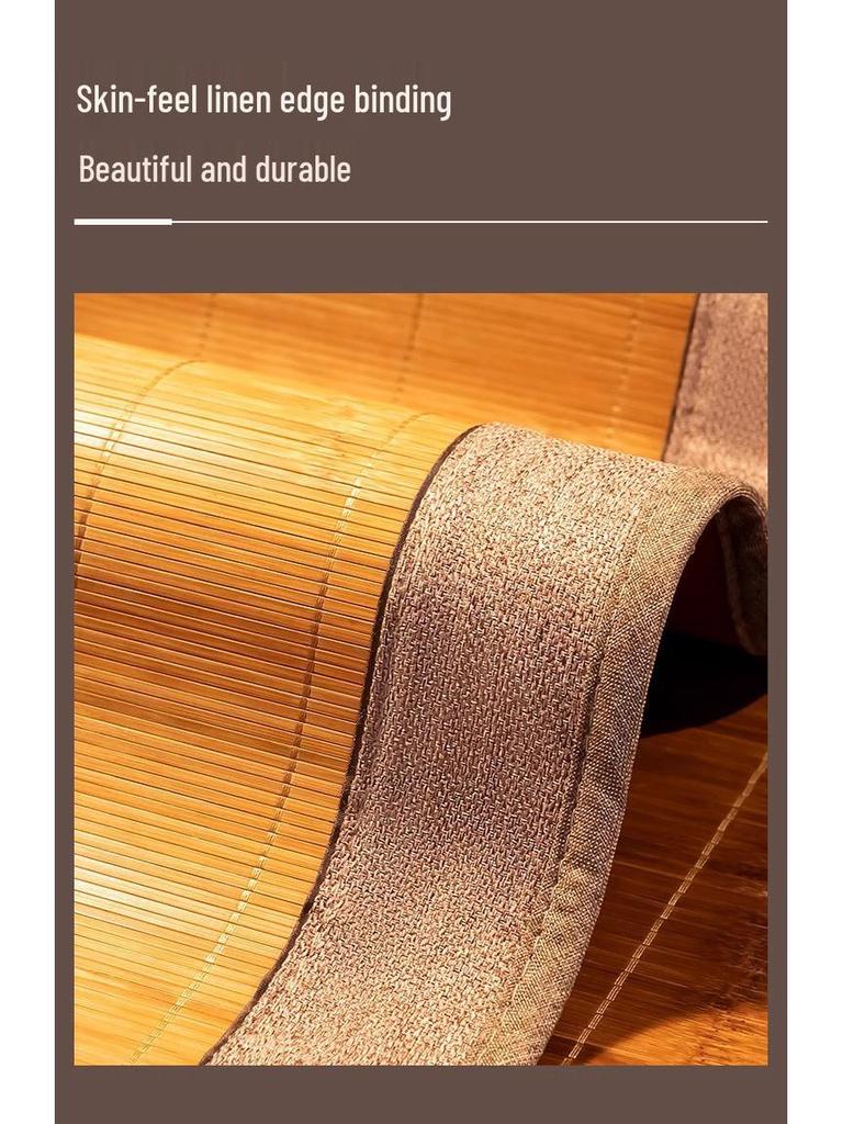 Natürliche Bambus-Rattan-Doppelseitige Faltmatte für Doppel-/Studenten-Etagenbetten (1,8m & 1,5m)