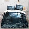 3D Print Colorful Horror Theme Spooky Bedding Set Boys Twin-Queen-King Size Duvet Cover Pillowcase Bed Kids Adult Soft Cozy