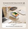 Rechargeable Electric Lunch Box, Waterless, 304 Stainless Steel Liner, Hot Meal Device for Students/Office Workers.
