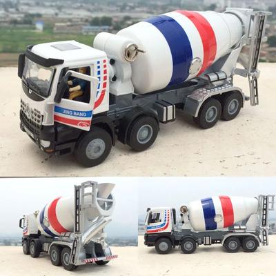 Exquisite Alloy Cement Mixer Truck Model,1:50 Mixer Truck Construction Truck Toy In Original Packaging