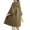 Large Size Fat Fashion Medium and Long Down Cotton Jacket Women's Autumn and Winter Thickened Warm Trench Coat Hooded Cotton Coat