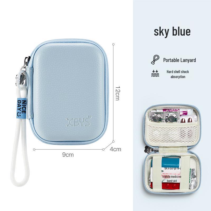 Compact Travel Medicine Organizer Bag - First Aid & Medical Storage for Students, Outings, Business Trips