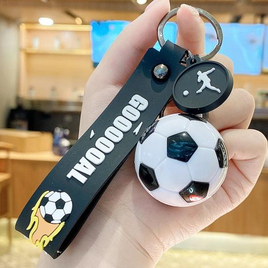 Football Keychain Pendant, 2026 Soccer Game Themed Key Chain, Flexible Strap Football Match Key Ring for Cars Party
