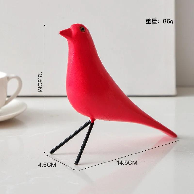 Ornamento Artistico Regalo Stile Nordico Statuetta Uccello in Resina Fatta a Mano Decorazione Moderna Minimalista per Soggiorno Camera da Letto Ufficio Decorazione per la Casa