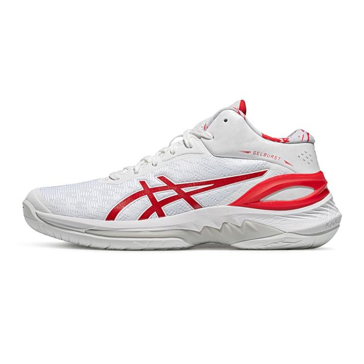 ASICS Gel-Burst 28 White Electric Red Men s 1063A099-101 EU 46