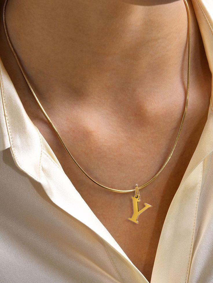 Small Luxury Initial Charm Pendant Set, DIY Letter Necklace Making Supplies, Everyday Wear Accessories for Women