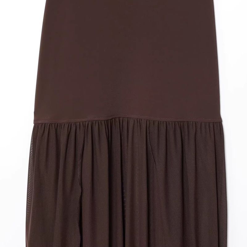 Araltay New Arrival Fashion Style Women's Clothing Fashion All-Match Simple Stitching Hanging Collar Dress 1198453