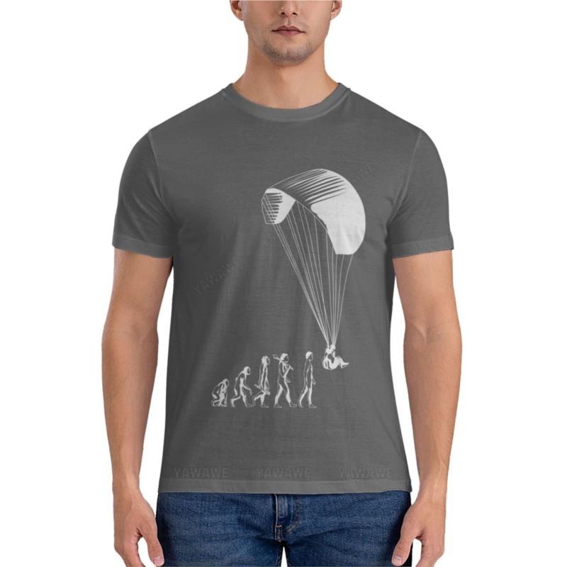 Paragliding Evolution Fitted T-Shirt Custom T Shirt T Shirts for Men Brand T-shirt Summer Top Tees S разноцветный