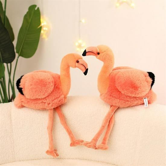 Rosa Flamingo Kuscheltier - Schlafbegleiter & Wohnzimmerdeko Puppe