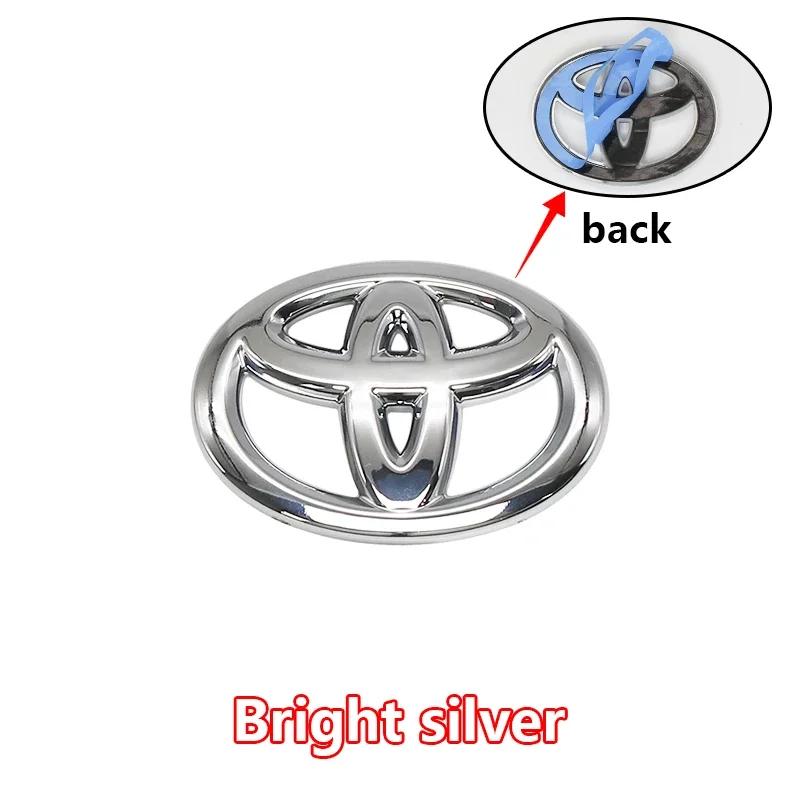 1Pc ABS Car Steering Wheel Decorative Stickers Carbon fiber Emblem For Toyota Hilux Avensis Auris Prius Verso Camry Accessories