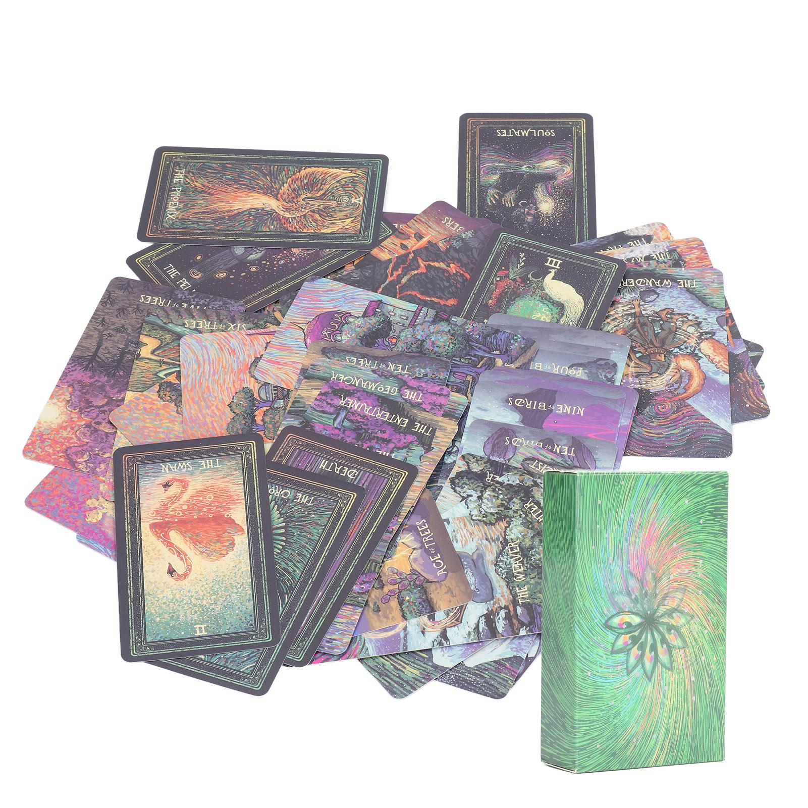 Neoglint Tarot Deck 78 Divination Cards Board Game Entertainment Tool For Party And Friend Gathering