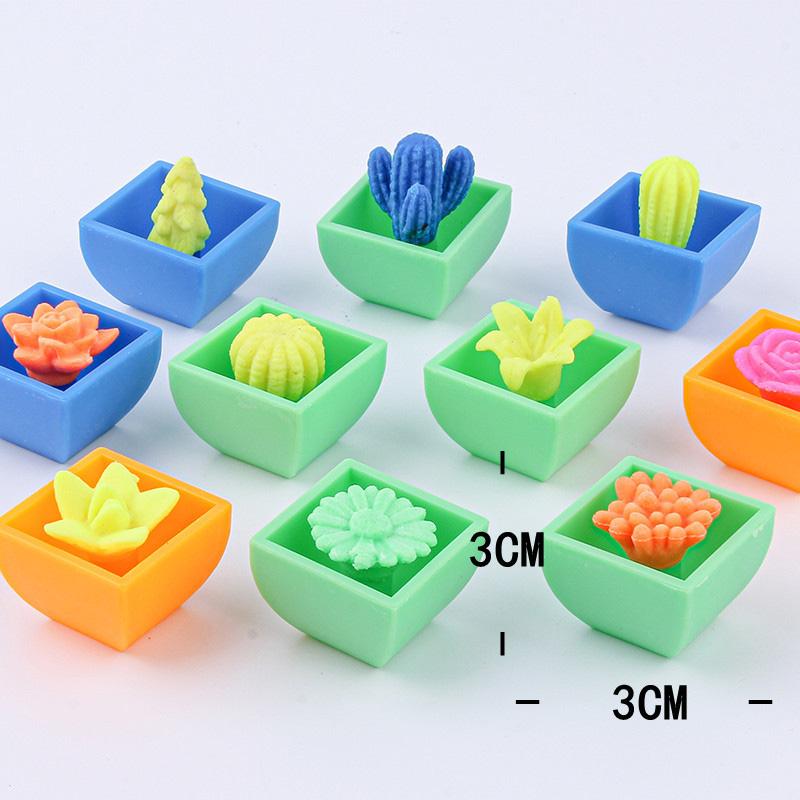 4 Pcs/Set Colorful Plant Flower Cactuse Growing In Water Creative Funny Toys Absorbed Water Expansion for Kids Gift