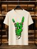 2026 New Arrival 100 Cotton Tshirt Zombie Rock Hand Gesture Print Crew Neck Trendy Casual Short Sleeve