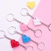 Liebesherz Bausteine Schlüsselanhänger - Kreatives DIY Abnehmbares Geschenk für Paare & Freunde