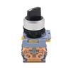 Three-speed Rotary Switch, LA155B-20X/3, IP65 Waterproof, Aluminum Ring, Copper Parts, Silver Contacts, 22MM, Two Normally Open.