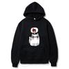 Autumn Winter Solid Color Anime Cat Classic Hoodie Men's Daily Casual Harajuku Hoodie Street Wear Warm Hoodie