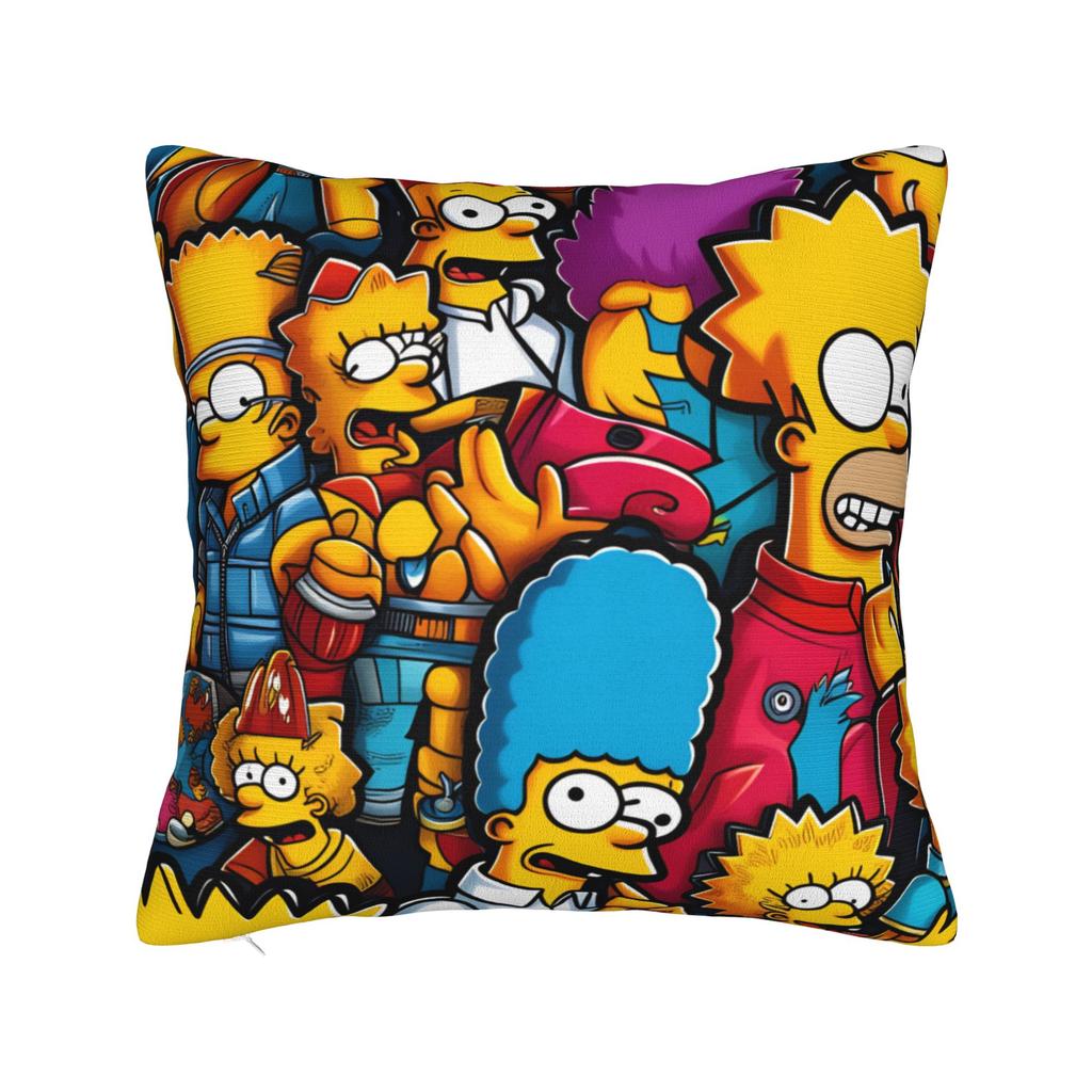 Pillow Cover SSimpsons Family Haunted House Halloween  Vintage Pillow Case For Sofa Bedroom Home Decor Pillowcases