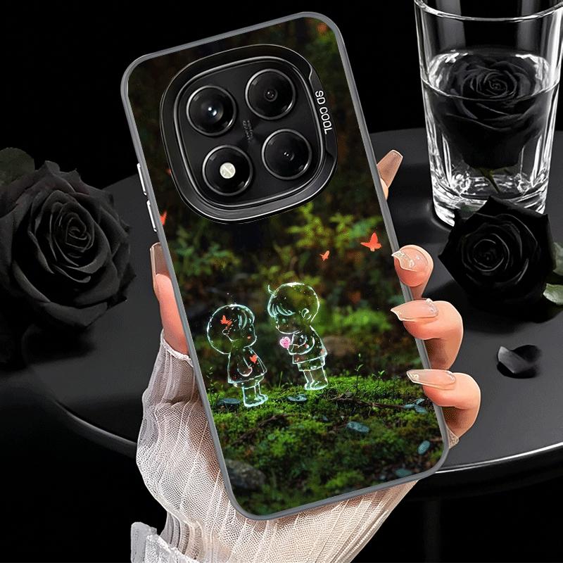 Style Peinture Enfant Mignon Nature Coque de Téléphone Souple pour Xiaomi Redmi Note 13 14 15 Pro Plus 12S 12 11S 11 11T 10S 10 Antichoc Cov