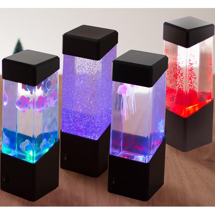 

Volcano Jellyfish Lamp: Flashing Night Light Electronic Fish Tank and Healing Aquarium Volcano Lamp