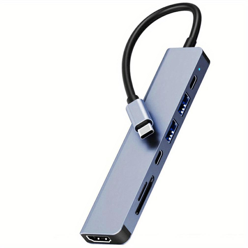 High-End USB Hub 7-in-1 USB C Docking Station USB 3.0 HD SD Card Reader Type C Hub for Laptop