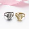 2024 Fashionable Stainless Steel Butterfly Cat Pineapple Heart Adjustable Ring