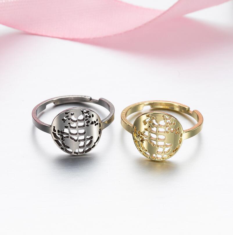 2024 Fashionable Stainless Steel Butterfly Cat Pineapple Heart Adjustable Ring