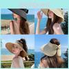 Sommer-Strohhut mit Schirm, großem Rand und faltbarem Design für Strand und Outdoor Sonnenschutz