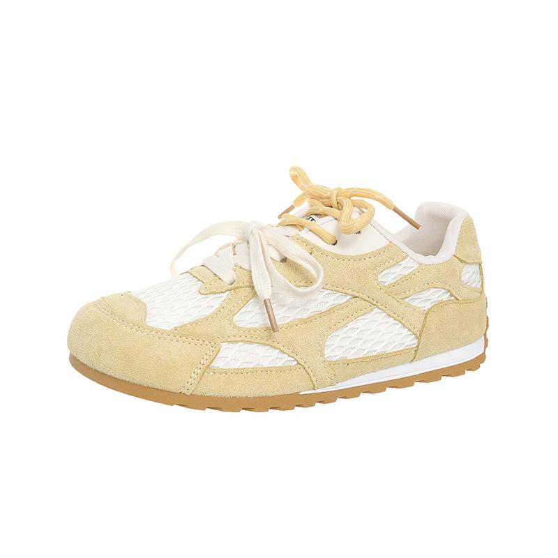 Net shoes flat-bottomed sports moral training shoes women's summer thin mesh breathable 2025 new popular casual Forrest Gump shoes