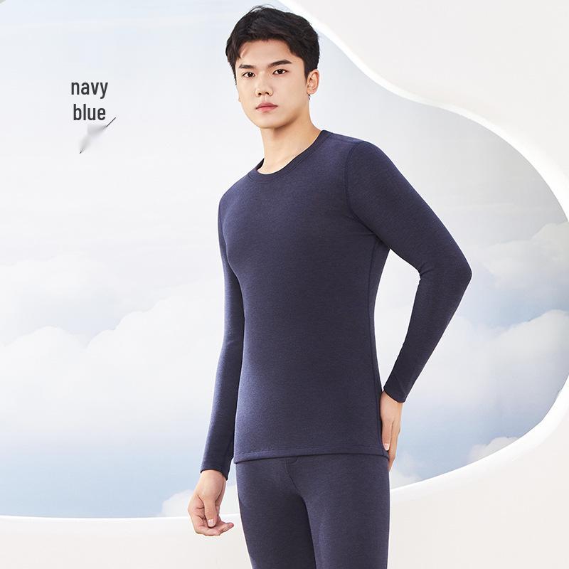 Men’s Silk-Like Cashmere Thermal Underwear Set - Thick, Warm, and Edged for Autumn/Winter
