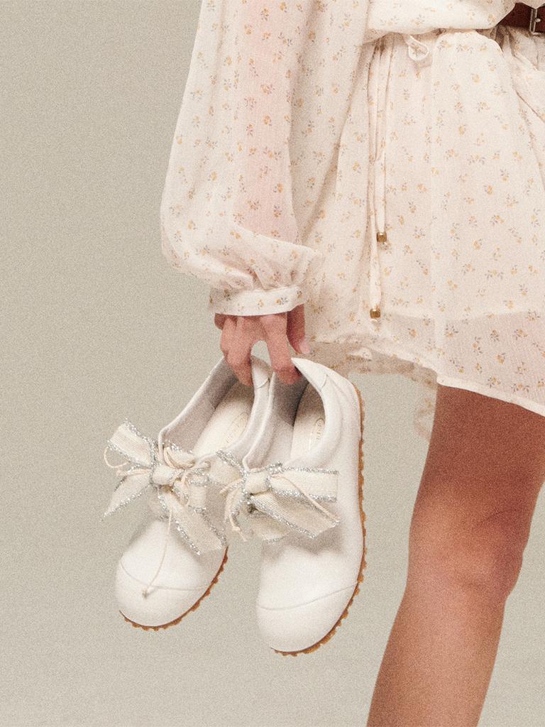 Etelin Gobi Ribbon Sneakers - Creamy