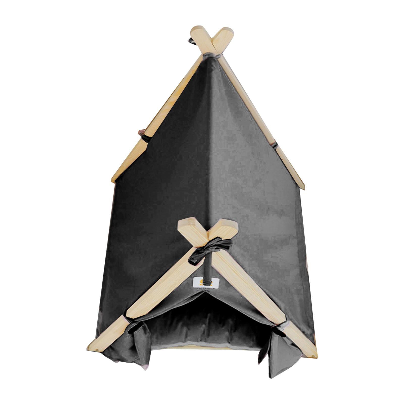 

Палатка-вигвам для домашних животных, мягкая, большая, переносная, универсальная, кровать для собак и кошек, серая, серая серый