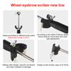 Paint Marking Automotive Sheet Metal Repair Tool Portable and Durable 0-22cm Adjustable Wheel Eyebrow Parallel Marking Device