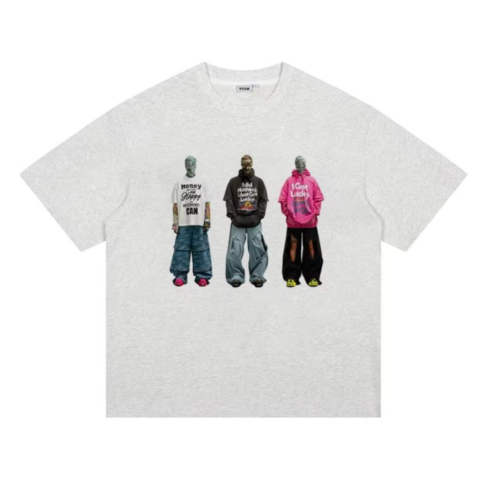 Retro Grafik Print T-Shirt Damen Lässig O-Ausschnitt Kurzarm Locker Modekleidung Damenkleidung Ästhetische Kleidung