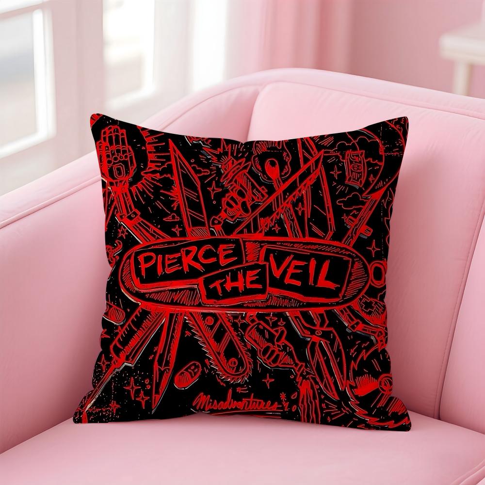 p-Pierce The Veil Cushion Cover Comfortable Reversible Pillow Cover Ideal for Car Sofa Bedroom & Beyond