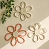 2pcs/set Handmade Cotton Rope Woven Flower Wall Decor Minimalist Home Living Room Bedroom Wall-Mounted Floral Decoration