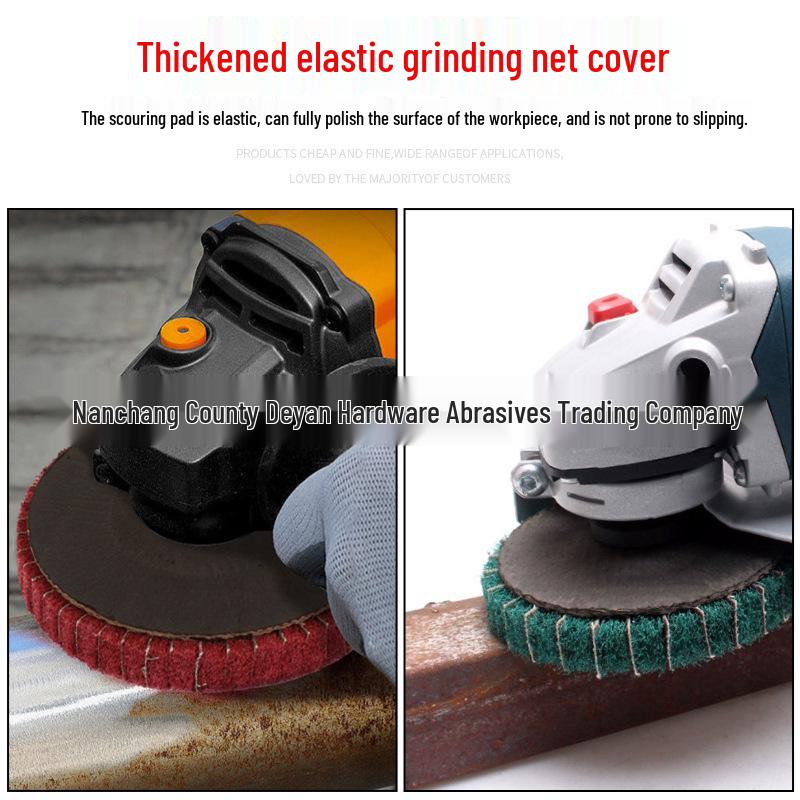 4-Inch Vertical Scouring Pad Wheel for Angle Grinders - Sanding, Polishing & Metal Finishing